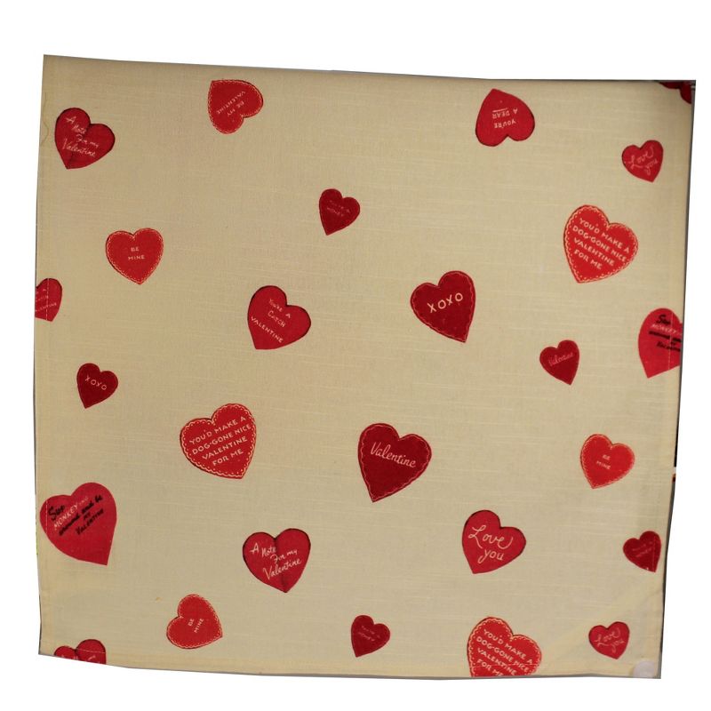 Tabletop 27.0" Your Valentine Dish Towel Valentines Day Hearts Primitives By Kathy  -  Kitchen Towel