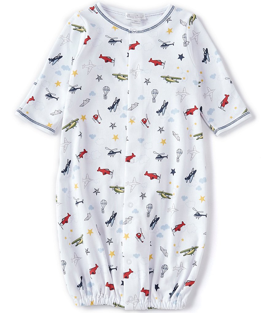 Luvable Friends Baby Boy Cotton Long-Sleeve Gowns 3pk, Little Man, 0-6 Months