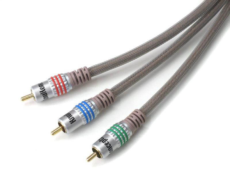 KnuKonceptz Double Shielded OFC RCA Component Video Cable Gold Plated 8 2.5M