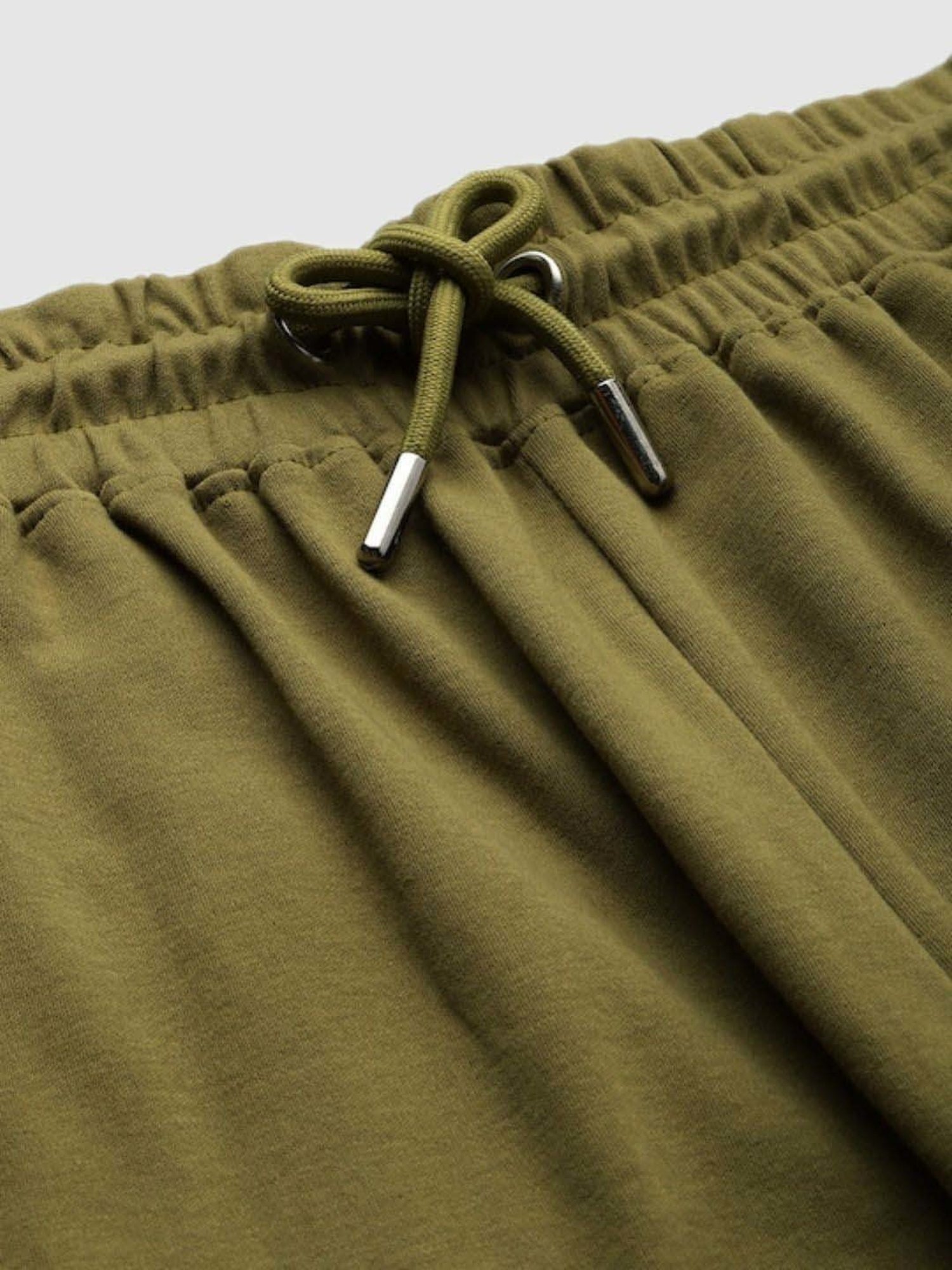 Bene Kleed Olive Green Cotton Shorts