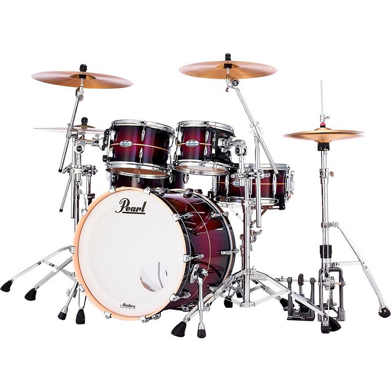 Pearl Masters Maple 4-Piece Shell Pack Natural Banded Redburst
