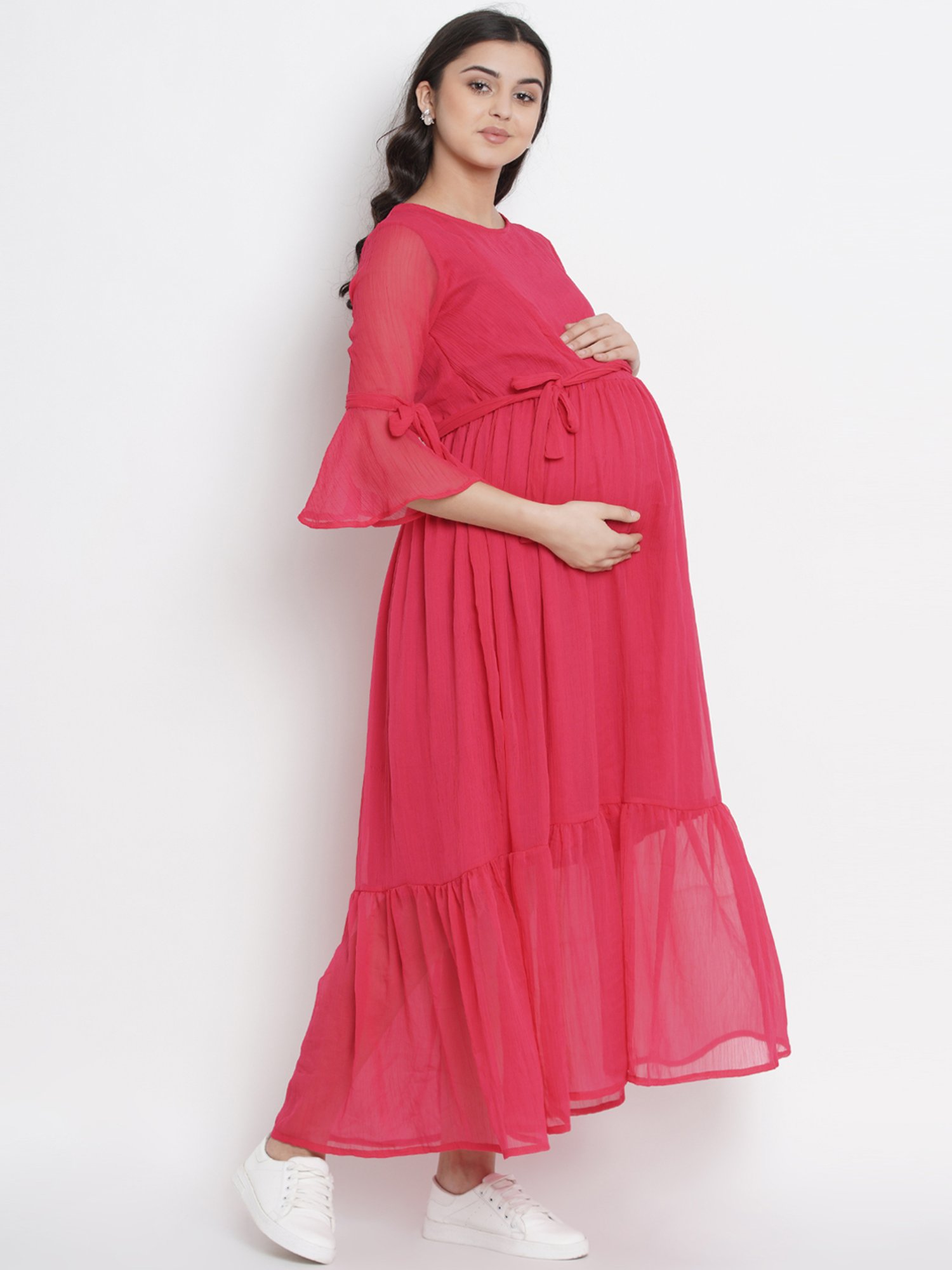 Mine4Nine Pink Maternity Dress