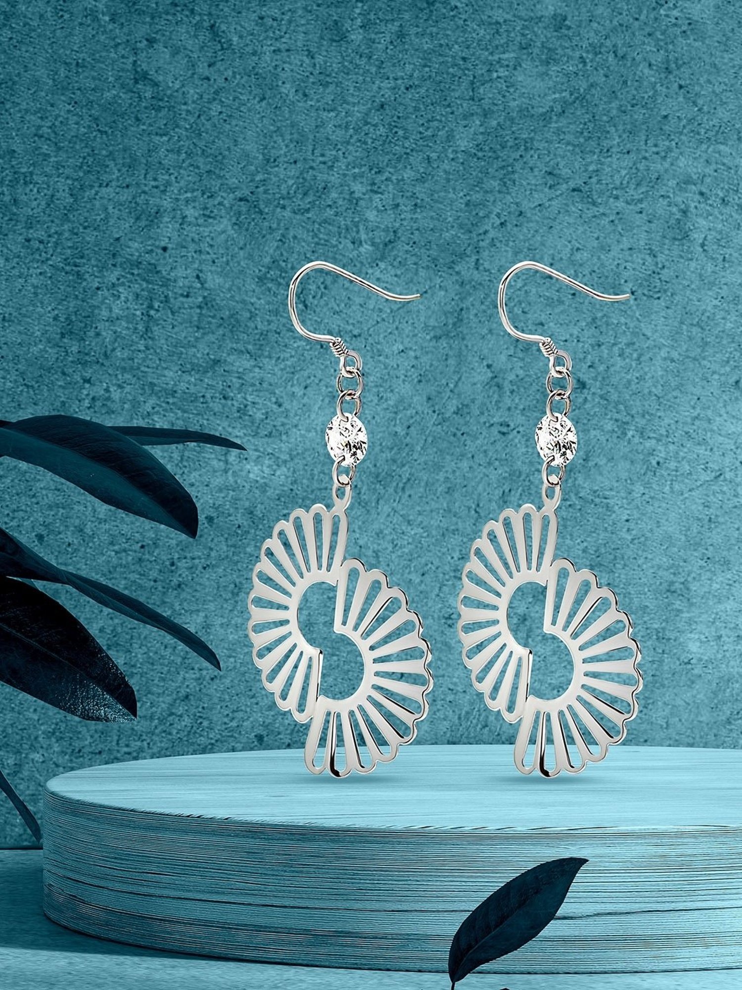 Silberry 92.5 Sterling Silver Beauty Dangler Earrings for Women