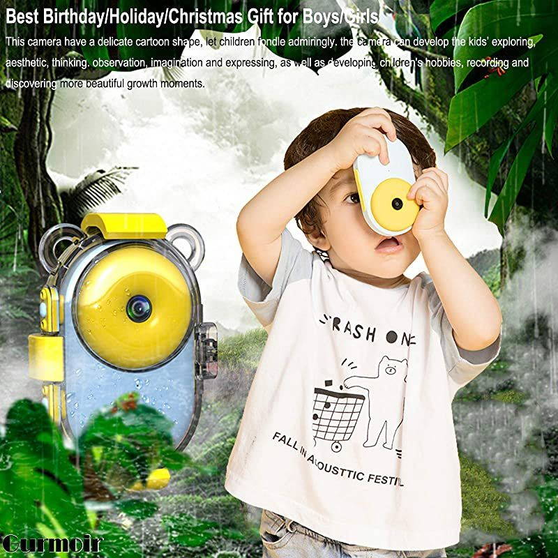 Kids WiFi Camera/Kids Waterproof Dual Camera.Best Christmas Birthday Gifts for Boys/Girls.Video Record Full HD 1080P 16MP IP68 Waterproof Camera Camcorder with 2.4 inch Screen(with Phone APP)