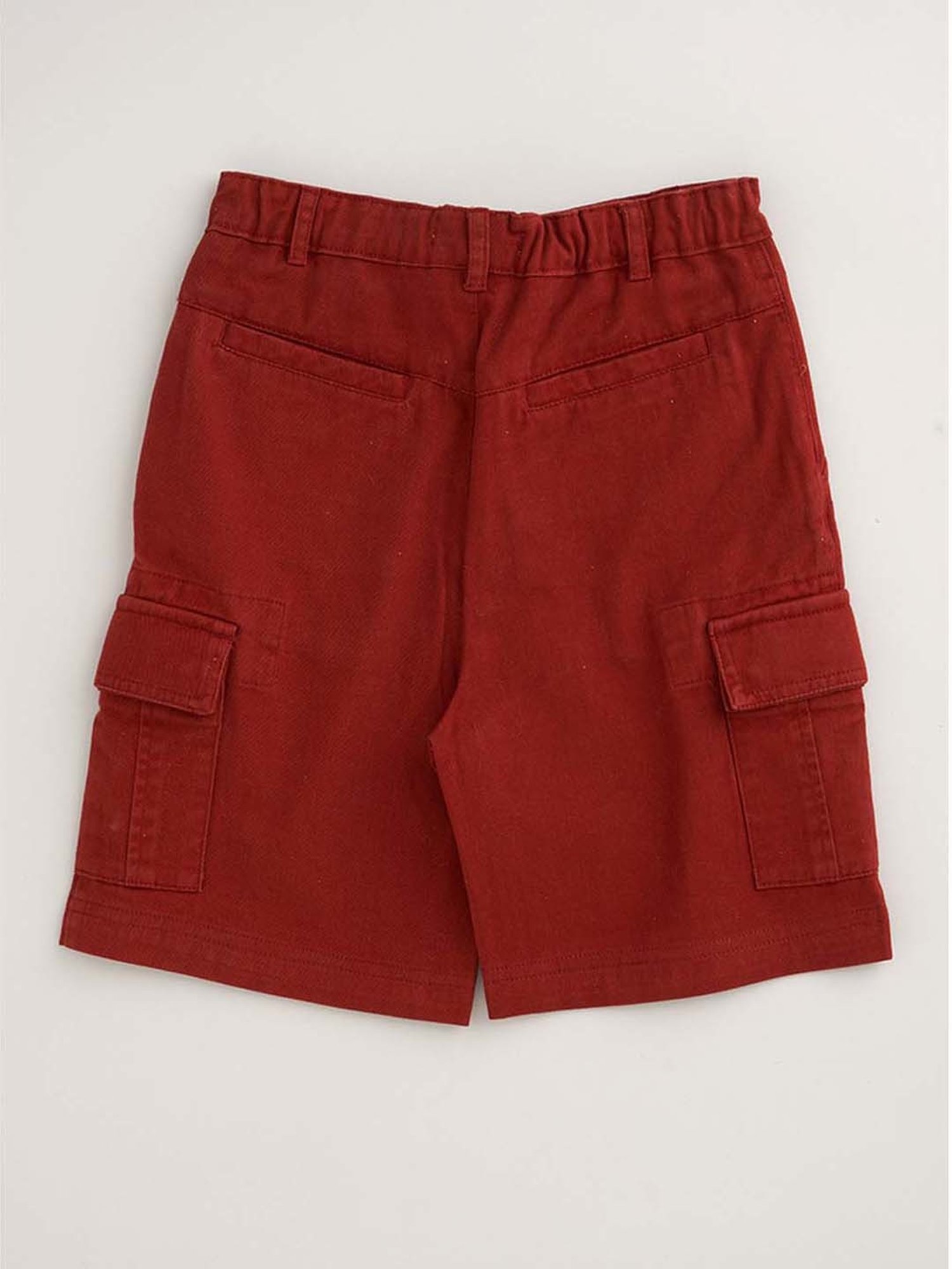 Angel & Rocket Kids Red Cotton Regular Fit Shorts