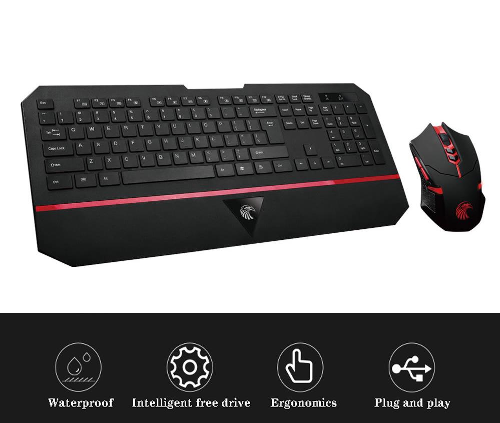 Wireless Keyboard Mouse Combos Multimedia Silent Ultra Thin Keyboard Wireless Light Mouse