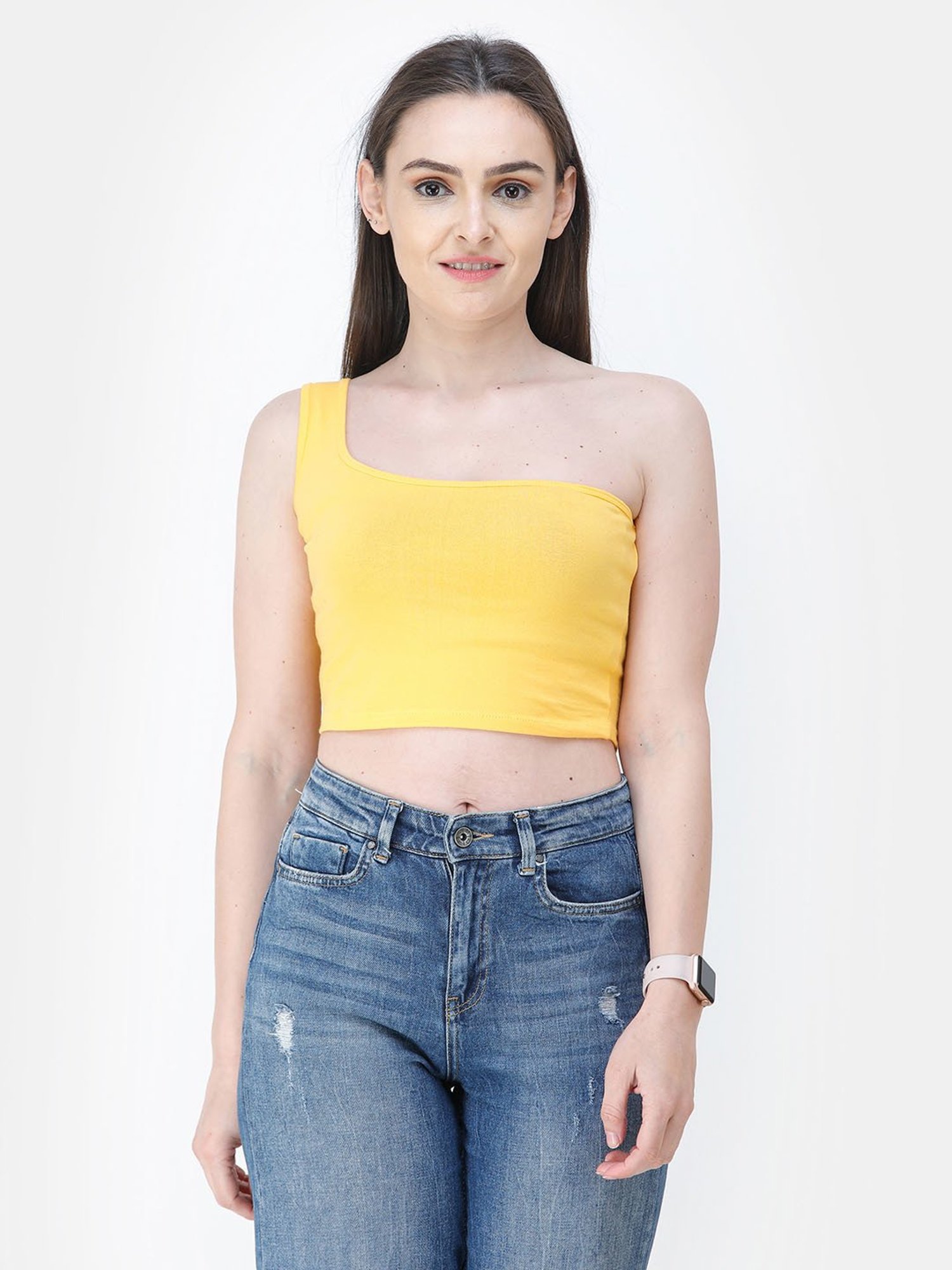 Cation Yellow Crop Top