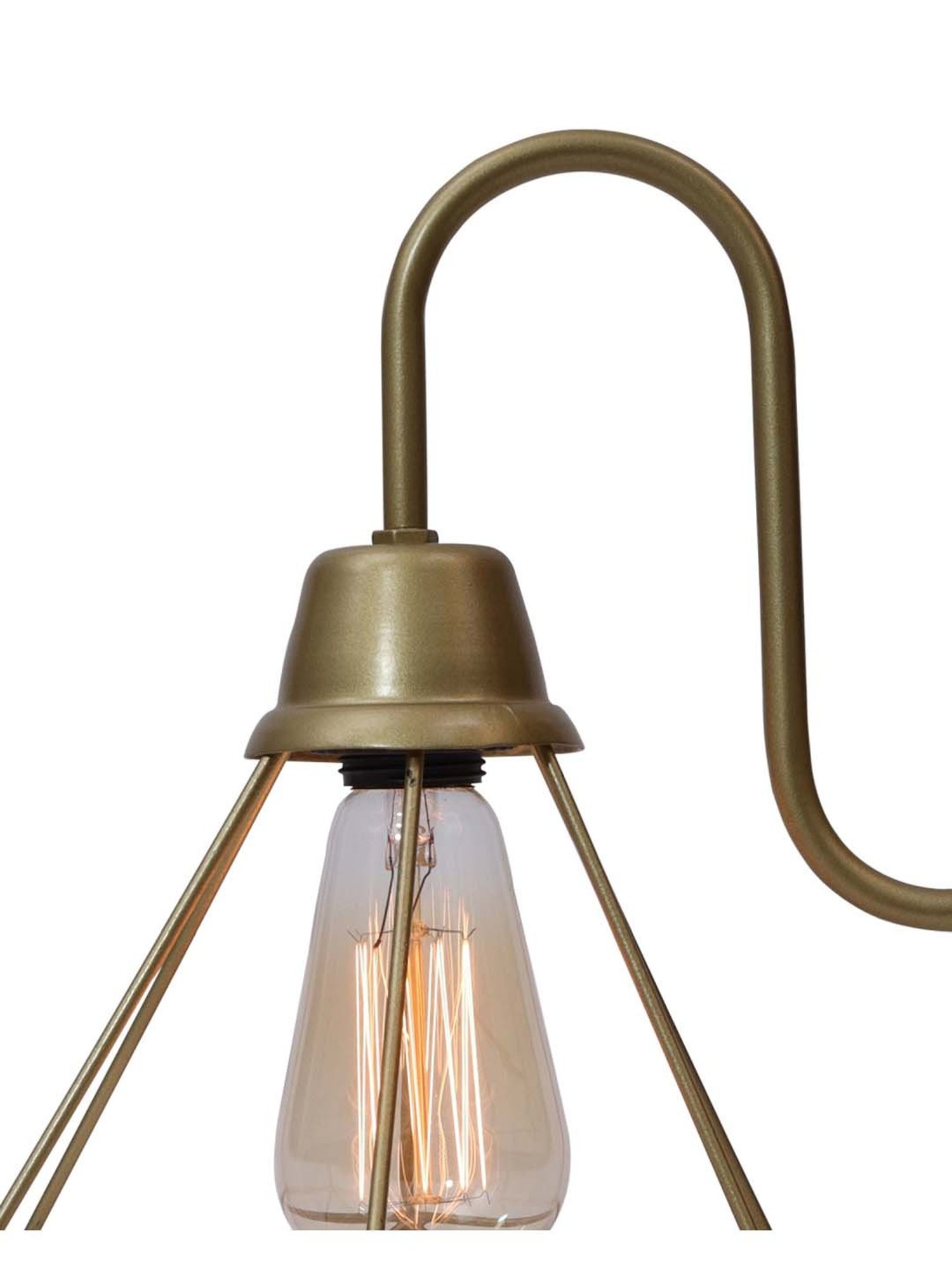 Homesake Golden & Transparent Metal Cage Vanity Wall Lamp - Set of 2 (Bulb not included)