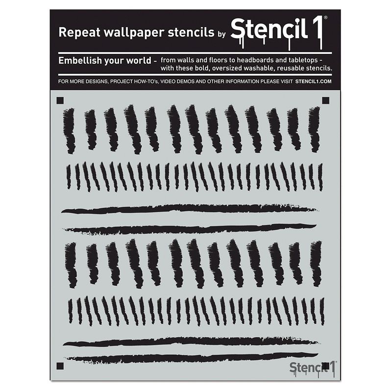 Stencil1 Ticking Repeating - Wall Stencil 11" x 11"