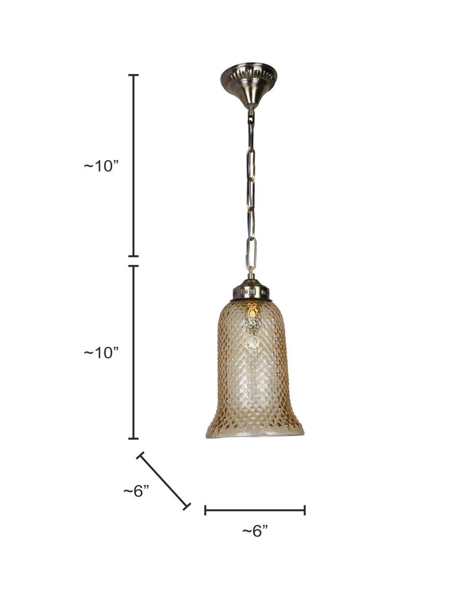 16" Glass/Metal Jasmine Tiffany Style Semi Flush Mount (Includes Energy Efficient Light Bulb) Cream - JONATHAN Y
