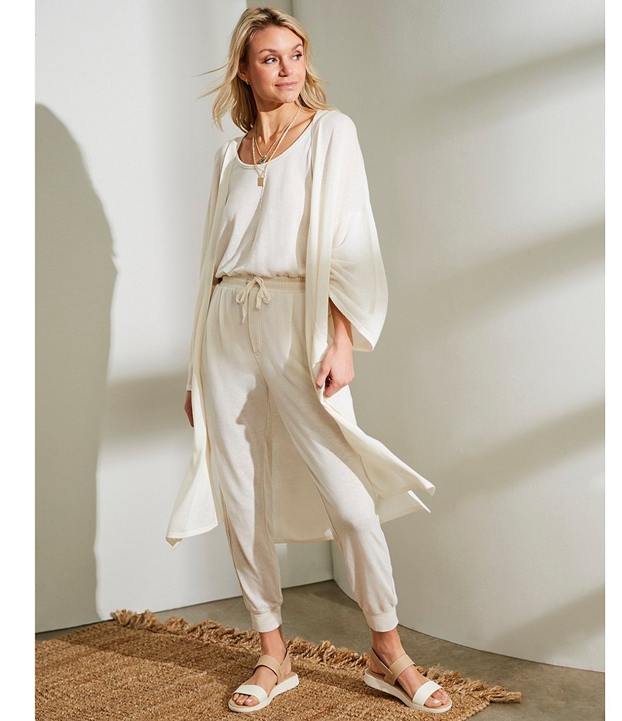 Splendid Knit Zip Up Drawstring Hoodie