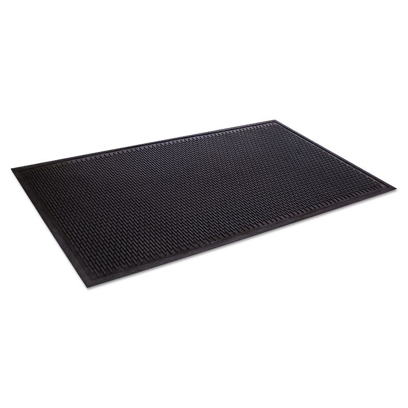 4'x5' Rectangle Solid Floor Mat Black - Crown