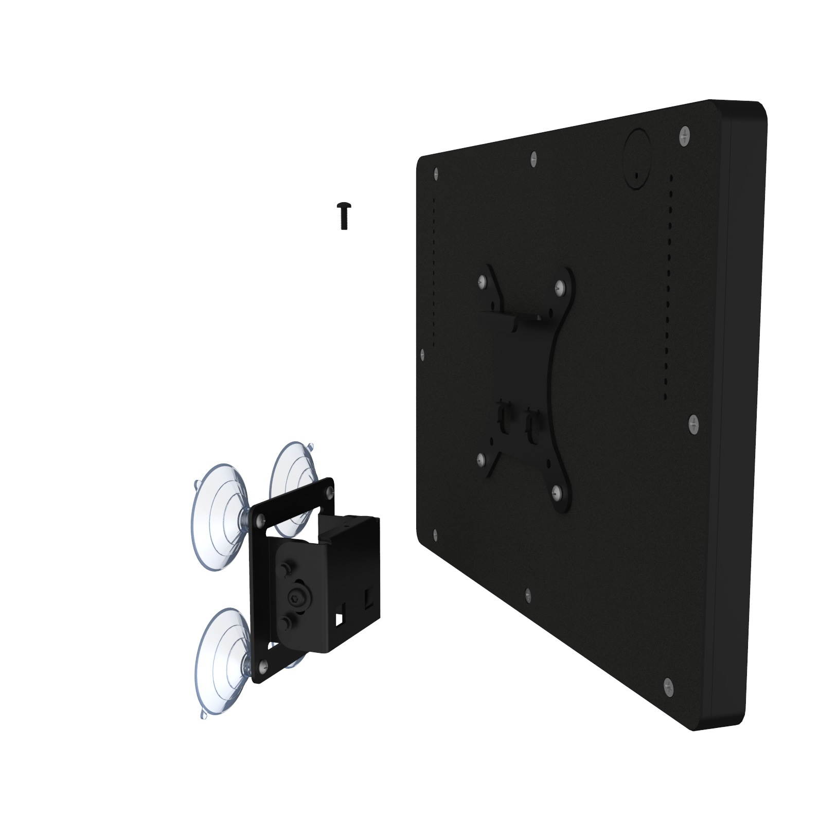 VidaMount Black Enclosure and Tilting Removable Glass Mount [Bundle] compatible with Microsoft Surface Pro 7+, Pro 7, Pro 6, Pro 5, Pro 4