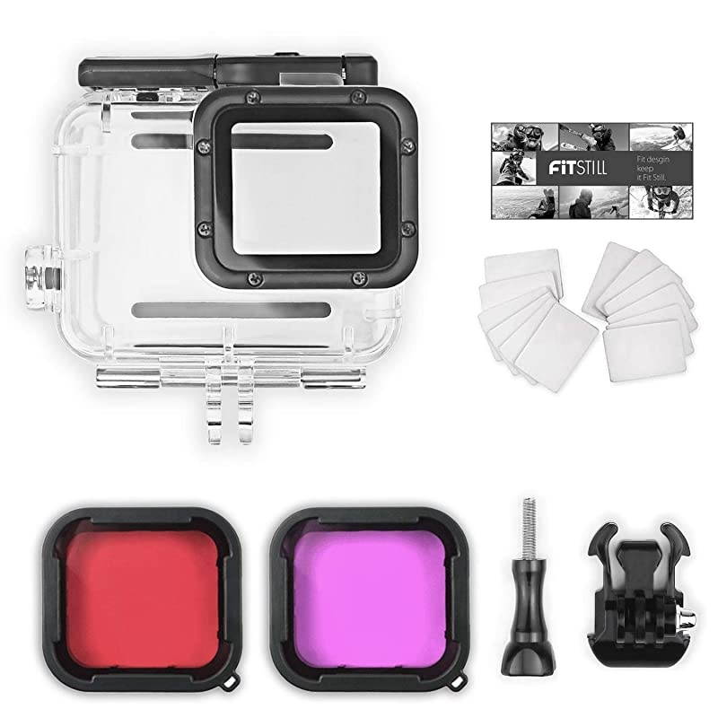 Double Lock Waterproof Housing for GoPro Hero 2018/7/6/5 Black, Protective 45m Underwater Dive Case Shell with Bracket Accessories for Go Pro Hero7 Hero6 Hero5 Action Camera