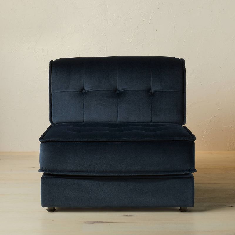 Villea Velvet Modular Sofa Dark Blue/Green - Opalhouse™ designed with Jungalow™