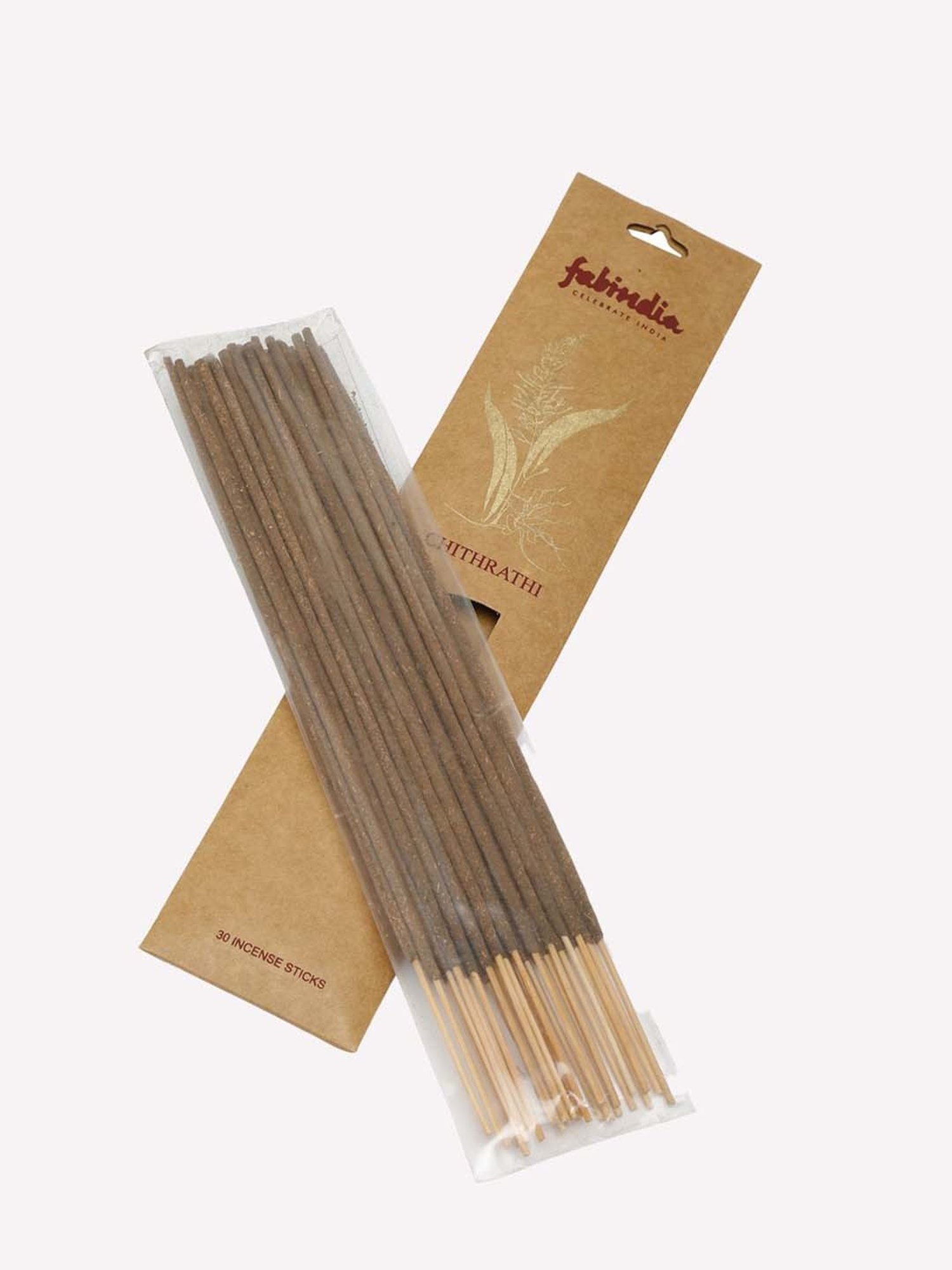 Fabindia Home Standalone Brown Wood Chitrathi Incense Sticks - Set of 30