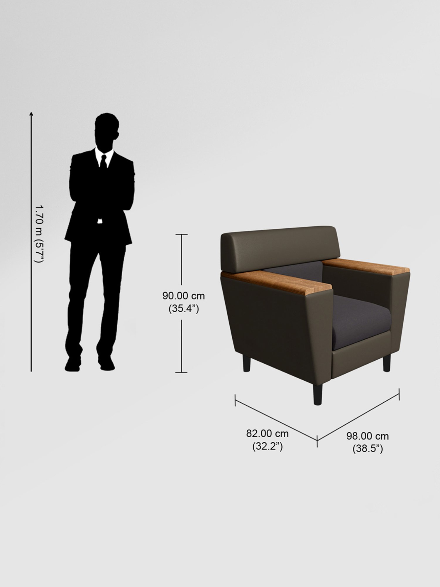 Durian Berry Black Premium Leatherette 2 Seater Sofa