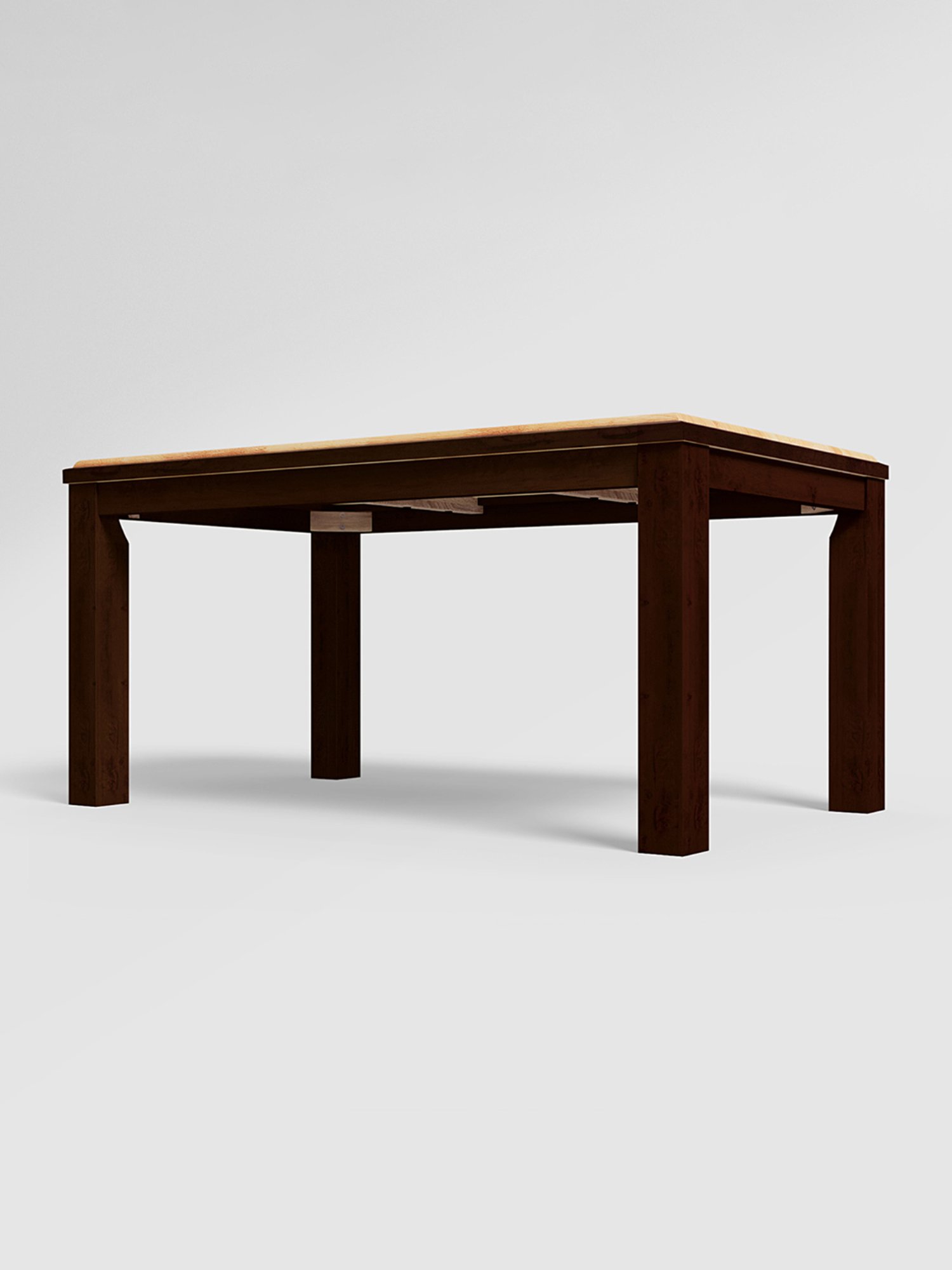 Godrej Interio Swish Brown & Cream Rubber Wood 6 Seater Rectangular Dining Table