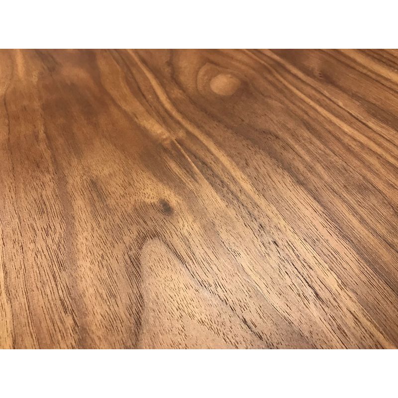 Wallace & Bay T550-1 Simplicity 19.75 Inch Walnut Brown Scandinavian Style Square Accent Side End Table with Curved Top and Round Slanted Legs