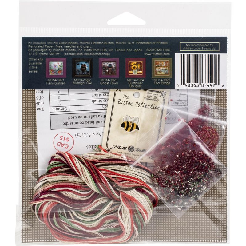 Mill Hill Buttons & Beads Counted Cross Stitch Kit 5"X5"-Pomegranates (14 Count)