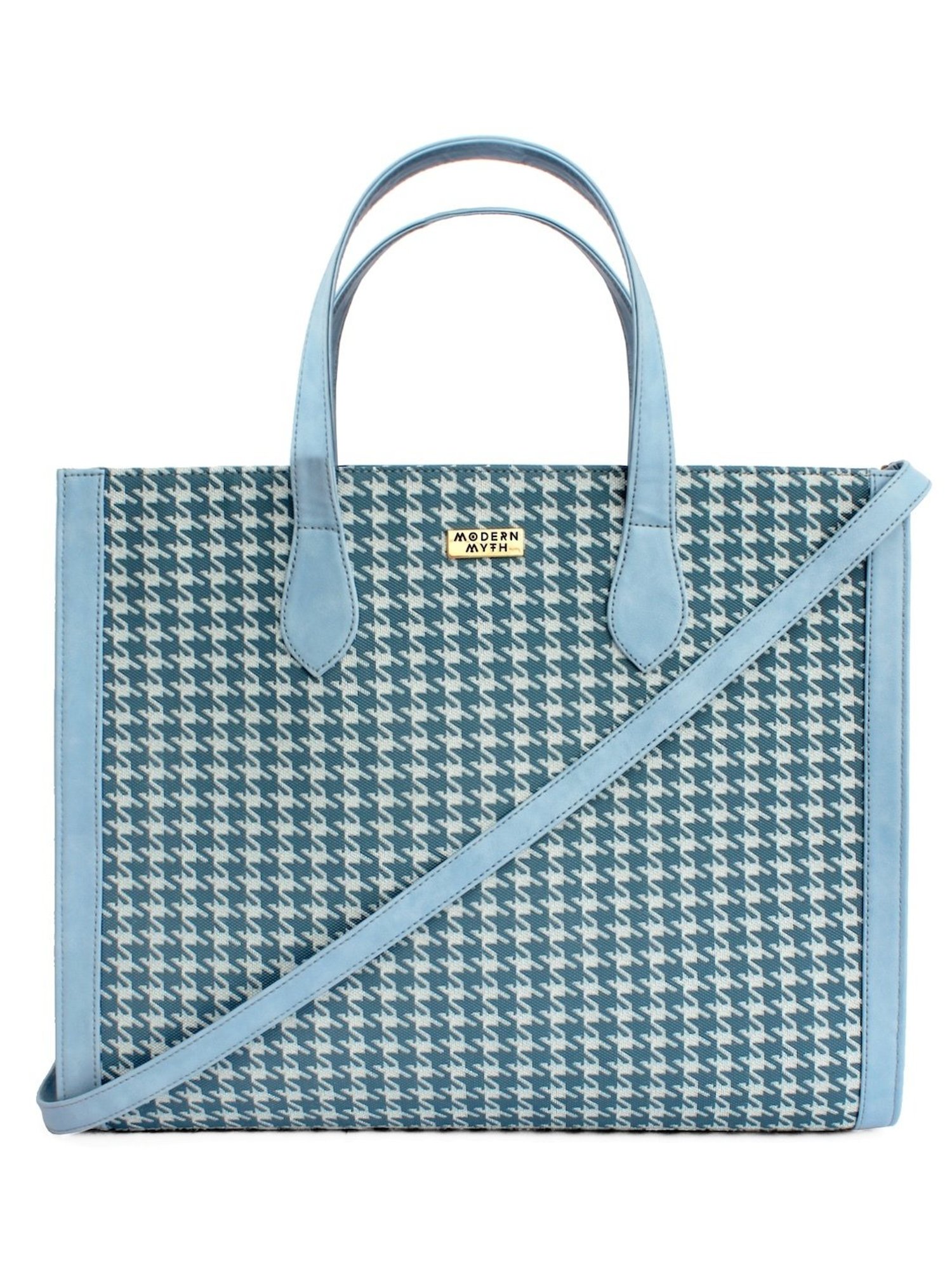 Modern Myth Cosmic Blue Textured Large Tote Bag