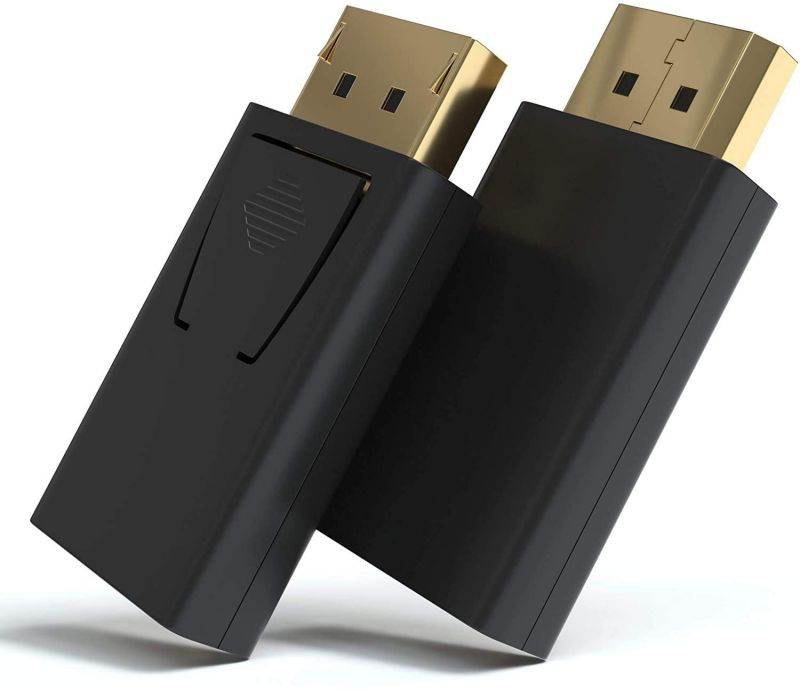 DisplayPort to HDMI Adapter | Gold-Plated DP 1.2 3D Full HD 1080p HDCP True Color Converter Compatible with HP Elitebook, Lenovo, Thinkpad, Mac, Apple