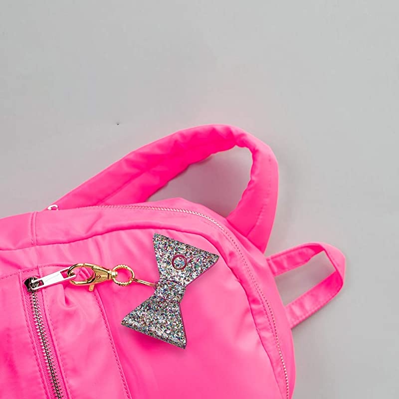 Safety Alarm for Women Ahhlarm SelfDefense Panic 115 Decibel Alarm Keychain for Women with LED Safety Light and Clip Confetti Glitter Bow