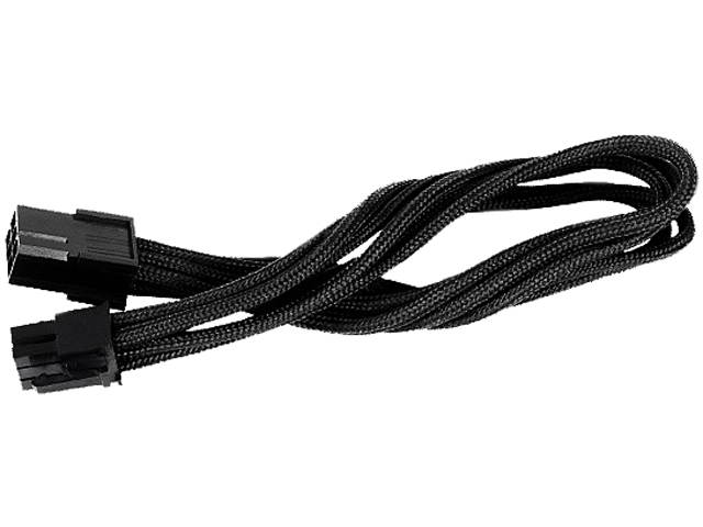 Silverstone SST-PP07-IDE6B 9.84 in. (25 cm) Black 6Pin To 6Pin PCIE Sleeved Power Cable Extension