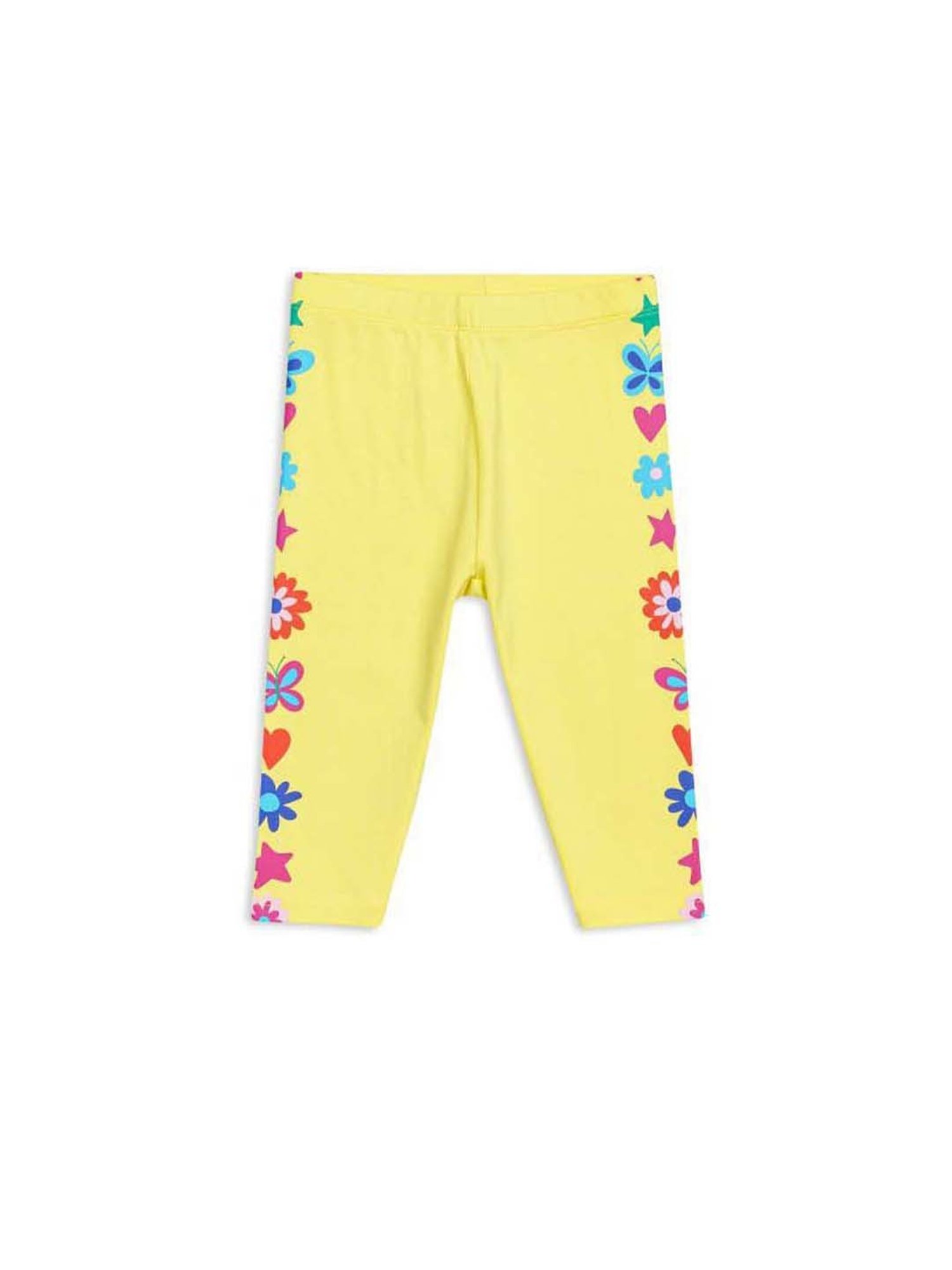 H by Hamleys Kids Yellow Floral Print Leggings