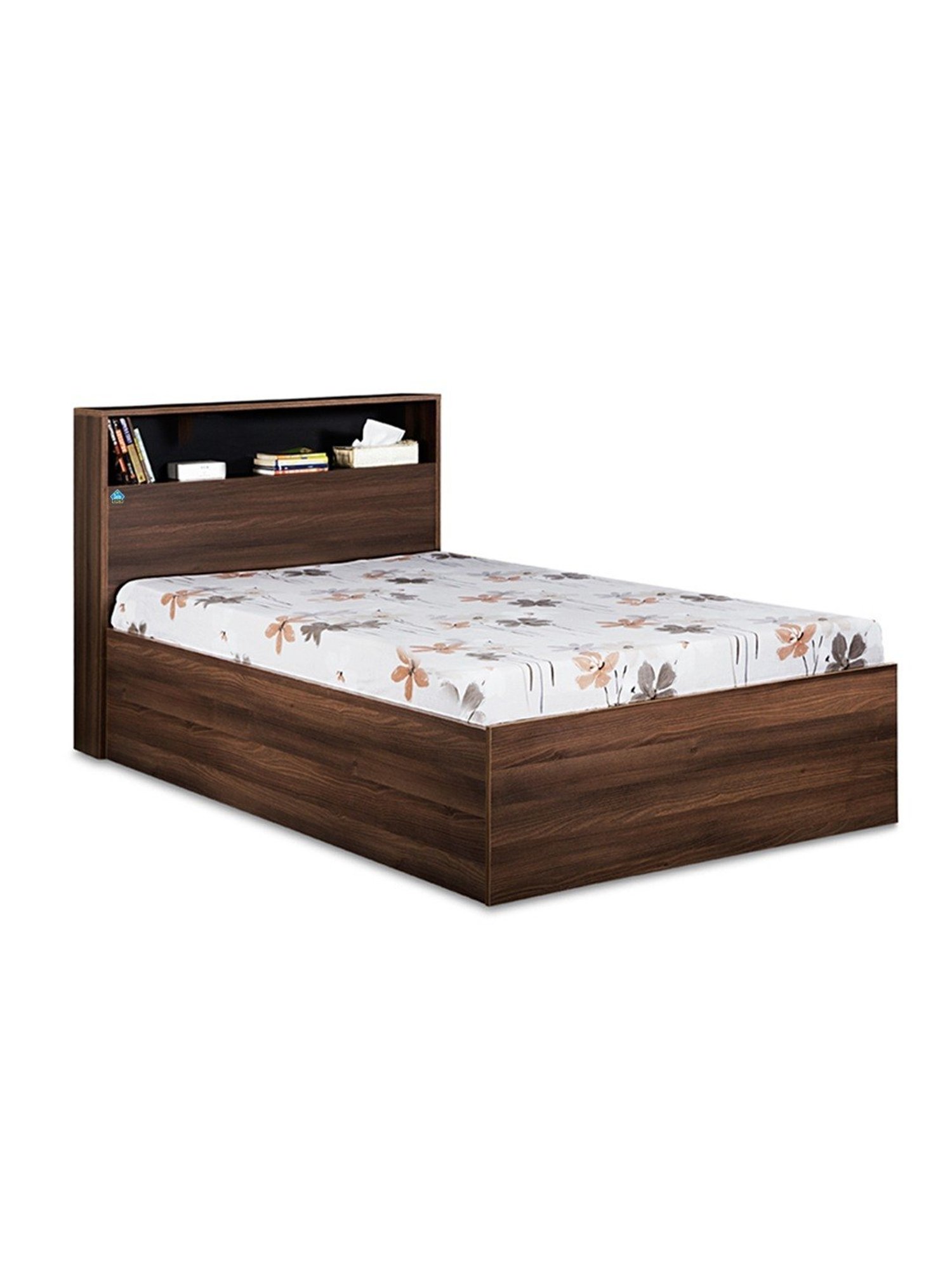 Delite Kom Urban Acacia Dark Engineered Wood Single Box Bed