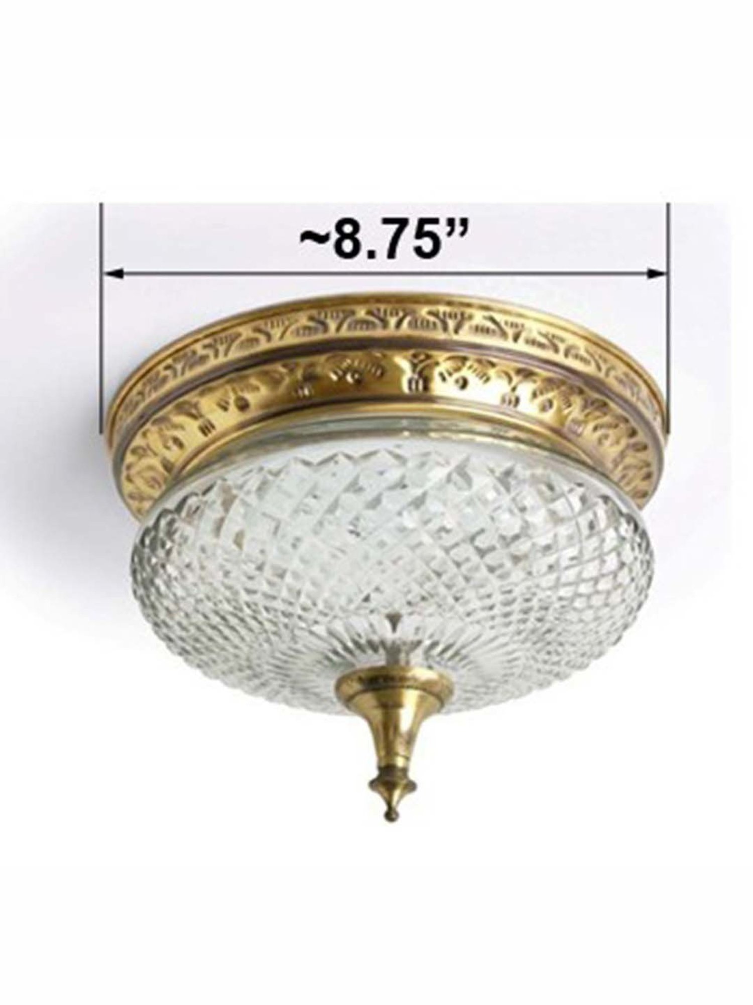 Fos Lighting 'Flush' Golden Brass Ceiling Light - Set of 1