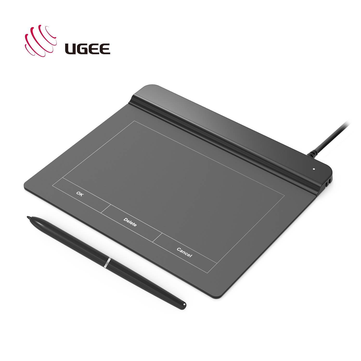 Ugee CS06 Signature Tablet Graphics Drawing Tablet Pad 6x4 Inch Active Area with 8192 Levels Battery-Free Pen 5080LPI Compatible with Windows7/8/10 for Office/Bank/Hotel/Hospital Signature Drawing