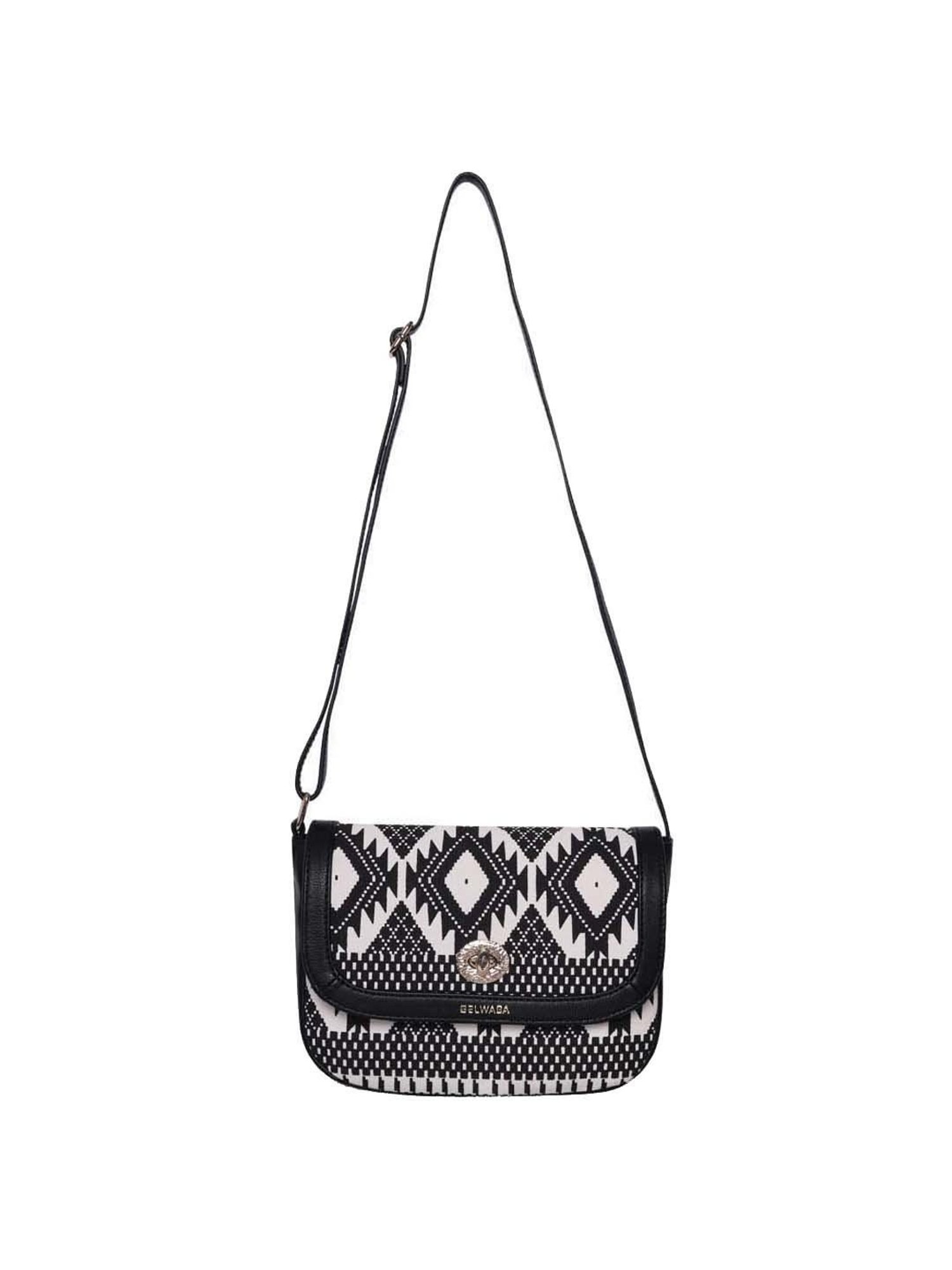 BELWABA Black Printed Small Sling Handbag