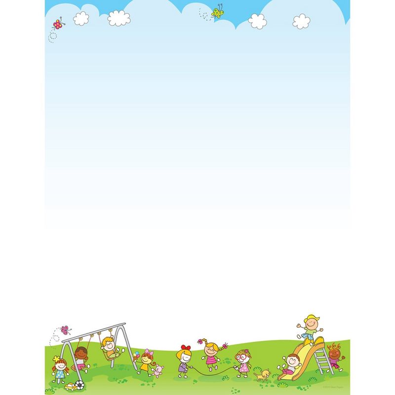 80ct Let's Play Letterhead Blue