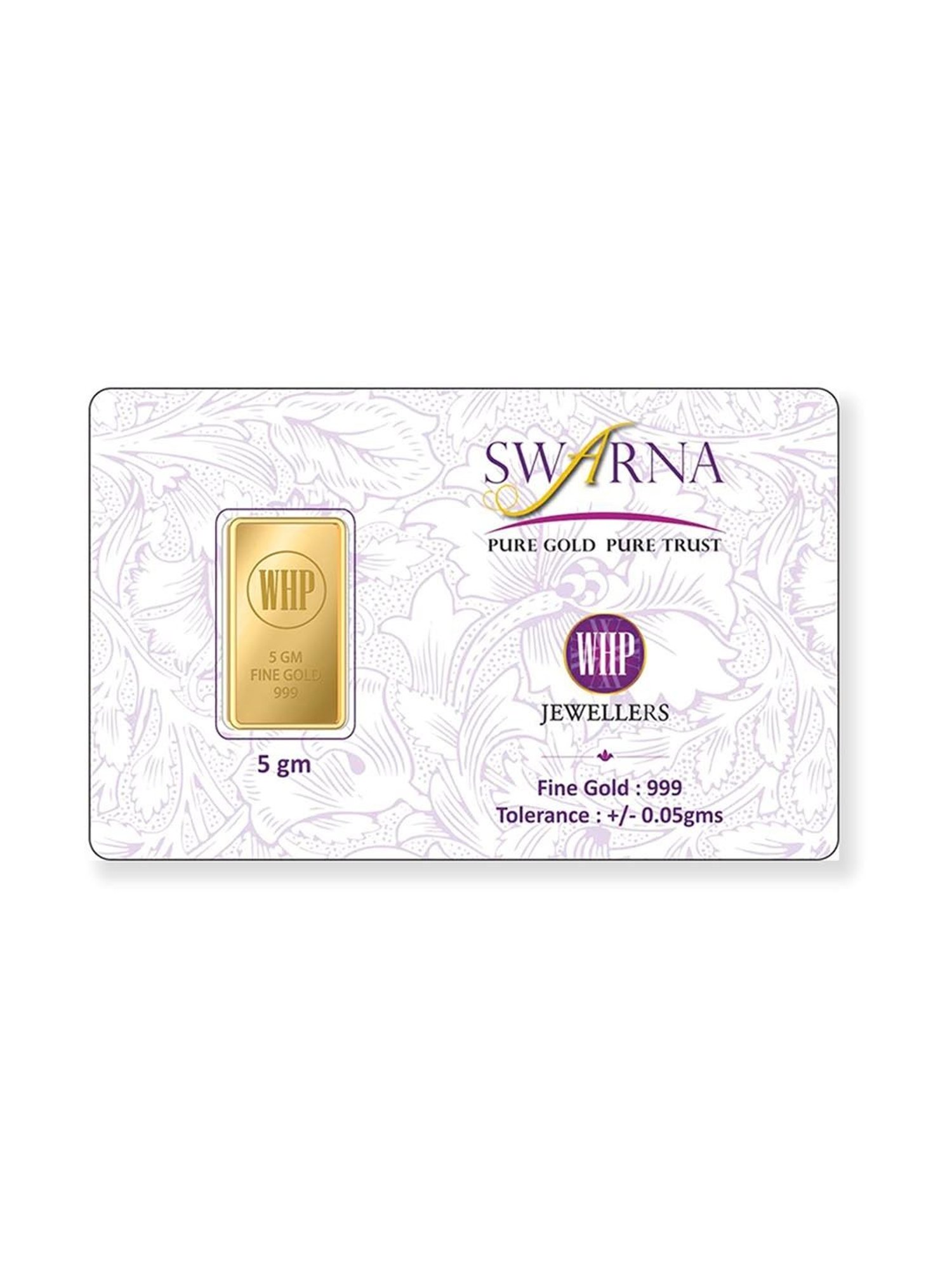 Waman Hari Pethe Jewellers Combo of 24k (999) 5gm & 2gm Yellow Gold Bar