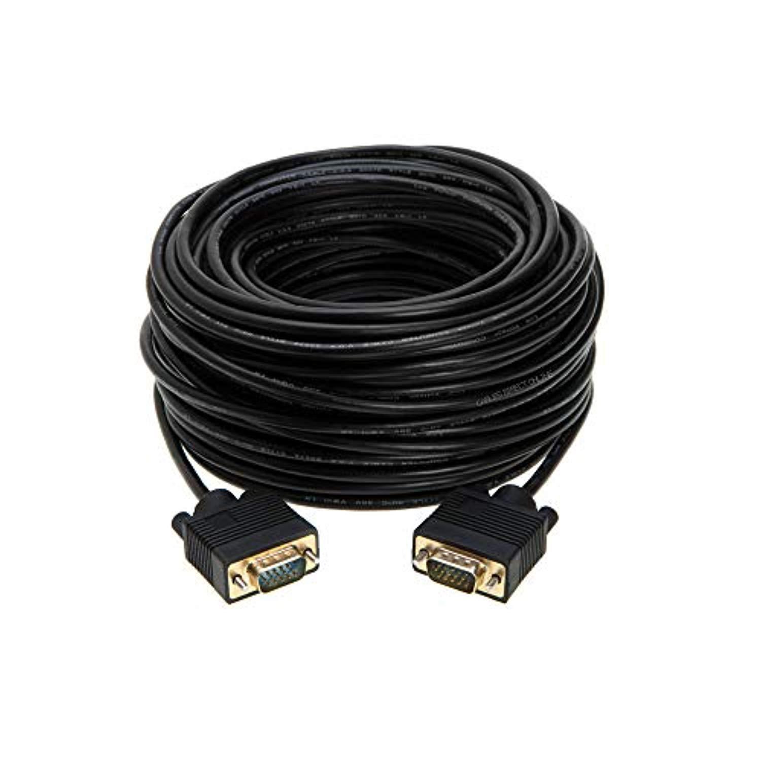 cables direct online 100ft svga monitor cable, male to male 1080p super vga display cord for pc projector laptop tv
