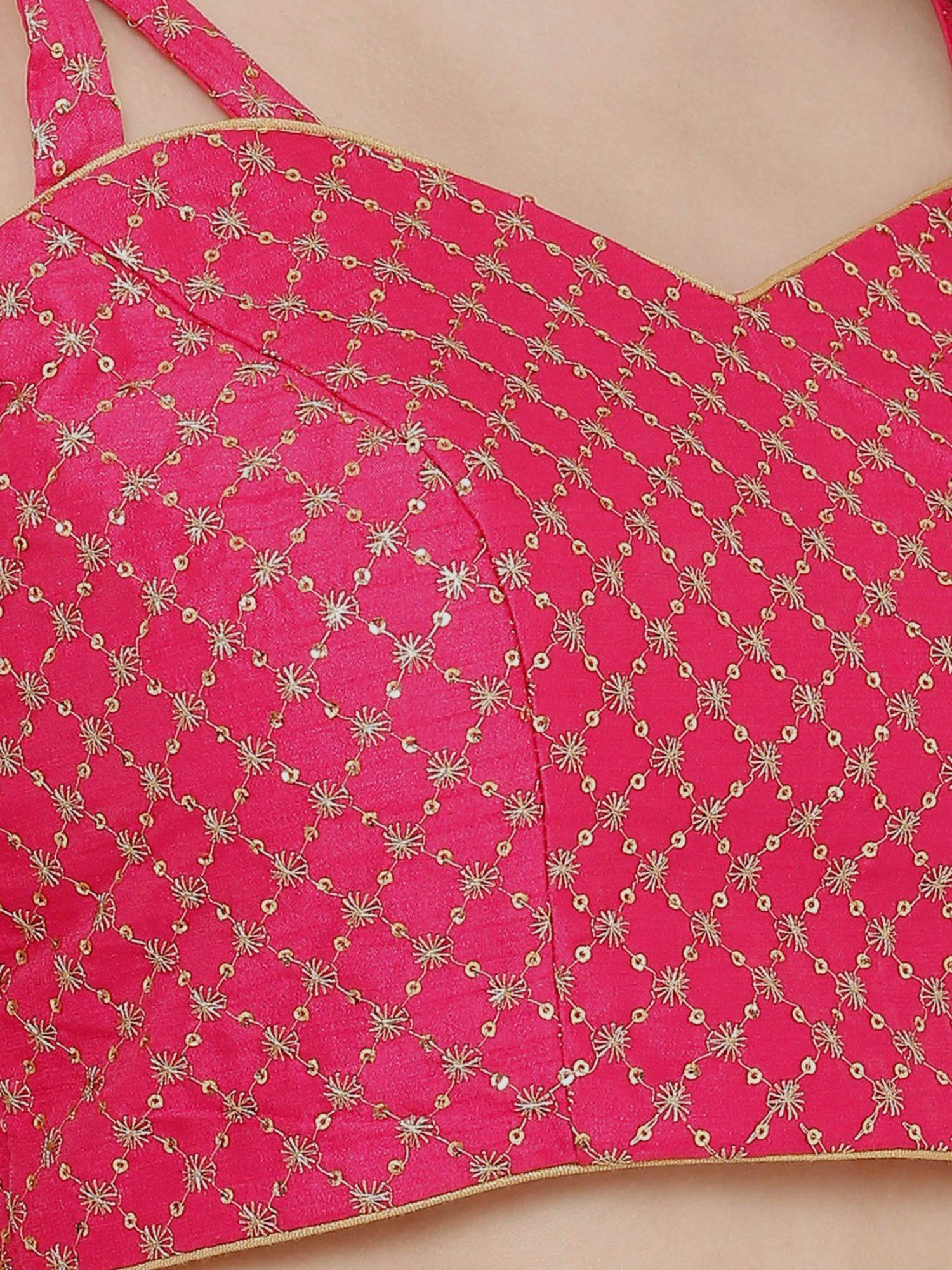 Salwar Studio Red Textured Blouse