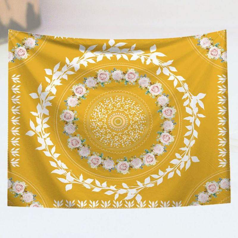 1Pc Household Wall Tapestry Decorative Background Cloth Fashion Beach Towel Bath Towel Shower Towel (Yellow)
