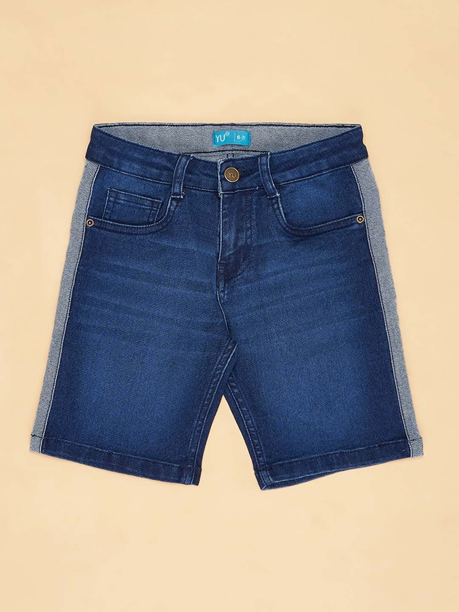 YU by Pantaloons Kids Blue Regular Fit Shorts