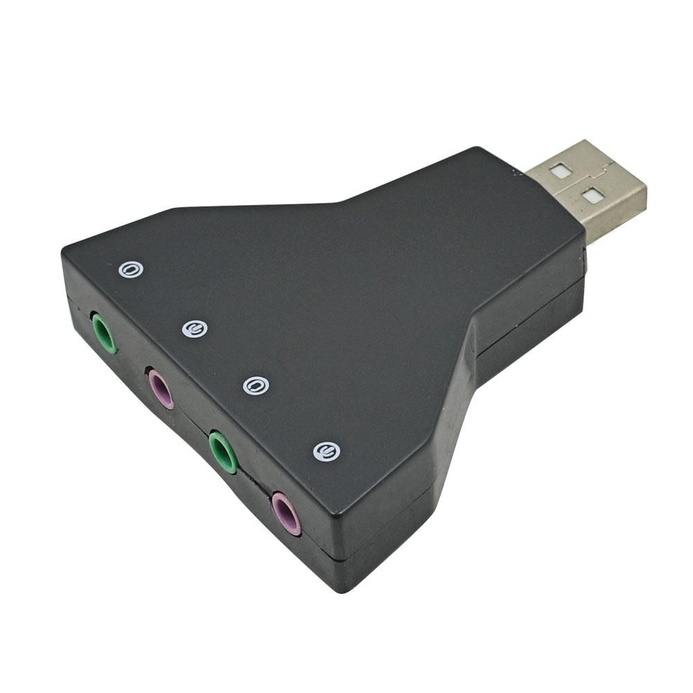 Hot Sale 3D External USB Sound Card 7.1 Channel 5.1 Channel Double Earphone MIC Audio Adapter for Windows Vista/XP/7/8 Linux