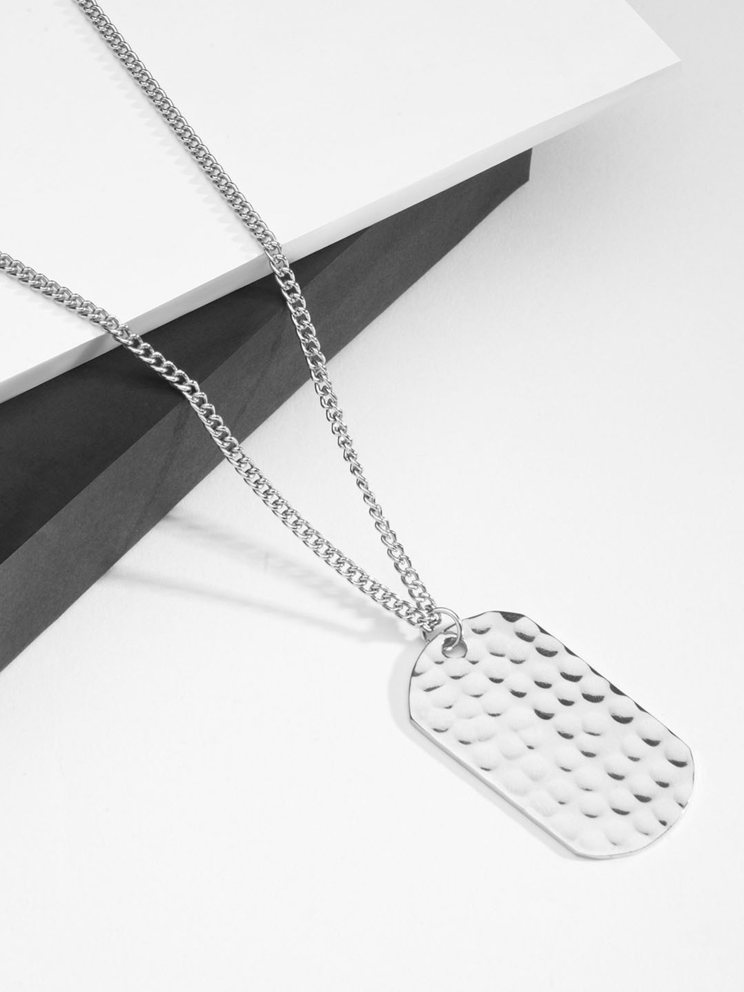 The Bro Code Silver-Plated Dog Tag Pendant Necklace for Men