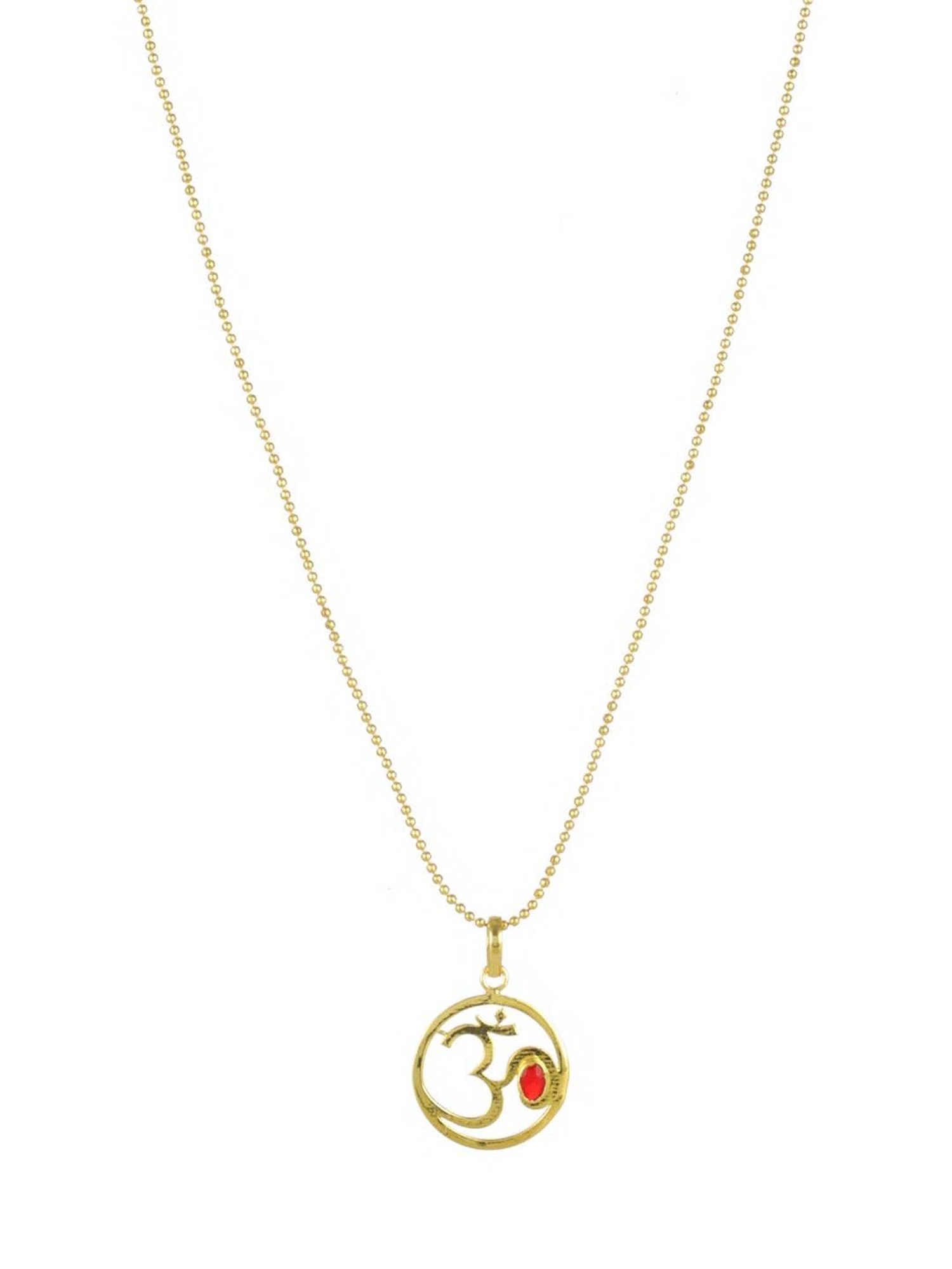 Bold by Priyaasi OM Gold-Plated Necklace for Men