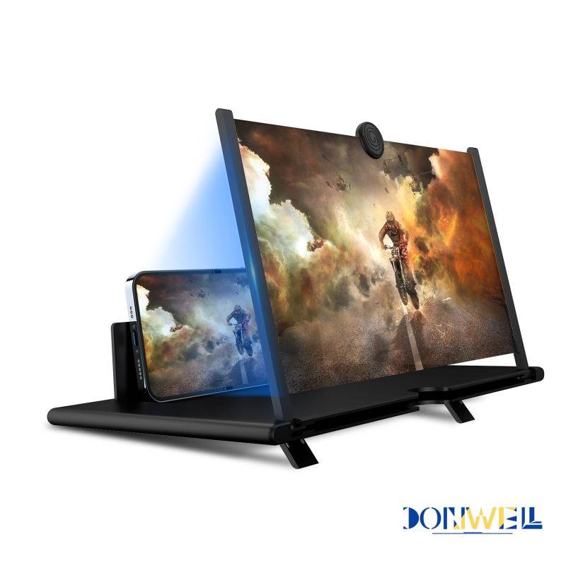 Donwell 12" Mobile Phone Screen Magnifier 3D HD Video Amplifier Pull-out Stand Bracket For Apple iPhone 11/11Pro/11Pro Max/12/12 Pro/12 Pro Max,For Samsung Galaxy Note 20/20 Ultra/Note 10+/10+5G