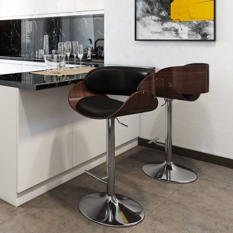 Gilford Adjustable Swivel Barstool Black - WyndenHall