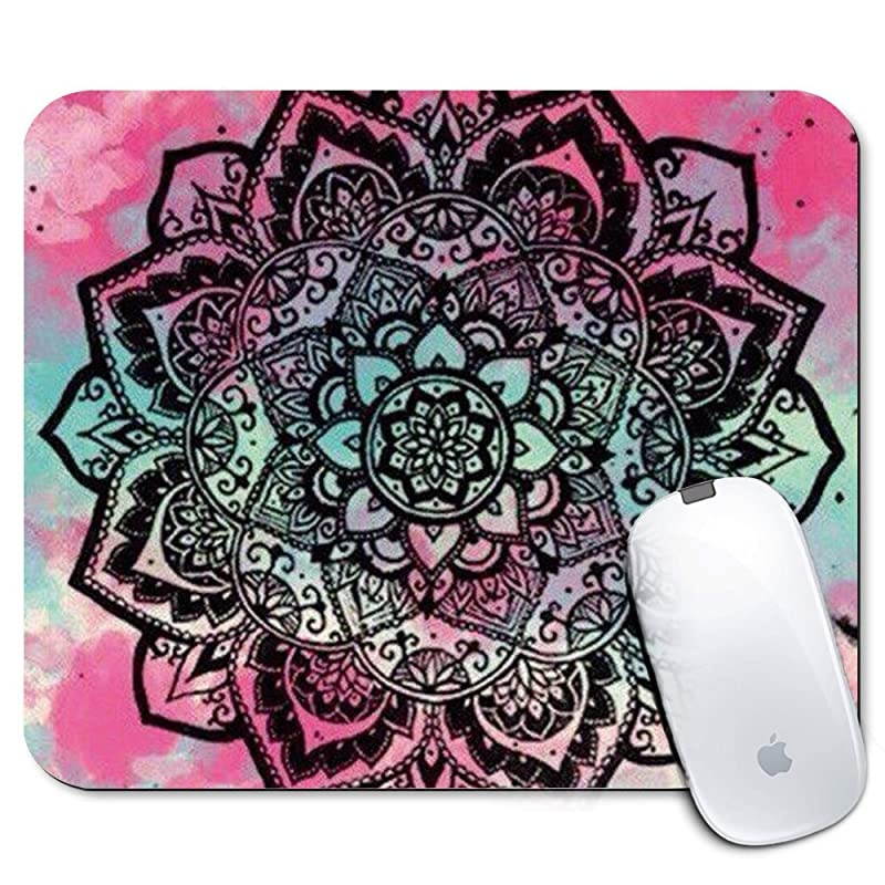 Rectangle Mouse Pad Printed Mandala Pattern NonSlip Rubber Comfortable Customized Computer Mouse Pad 945x787inch