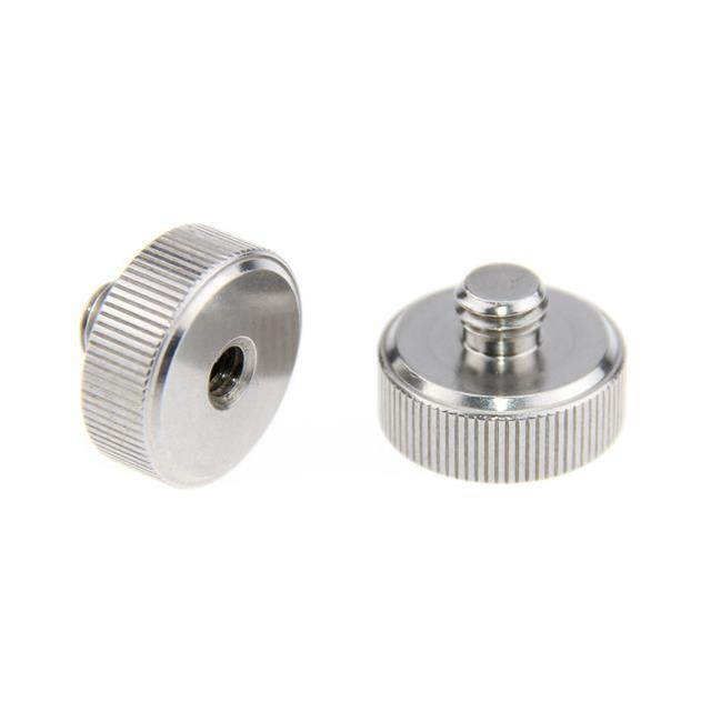 CAMVATE 1/4"-20 Female to 3/8"-16 Male Screw Adapter, 2-Pack #C1045