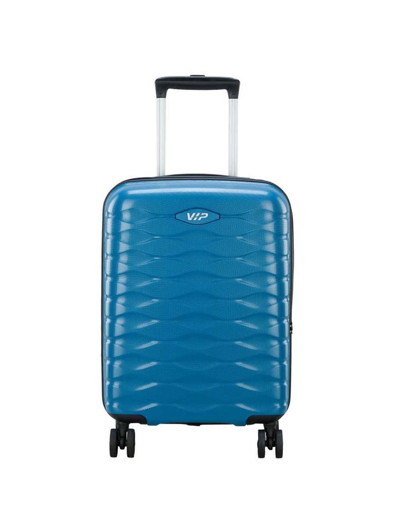 VIP Foxtrot-avt Celestial Blue Textured Hard Small Trolley Bag - 22 cm