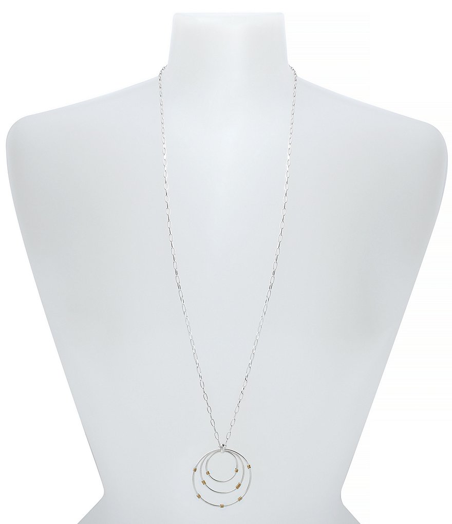 Robert Lee Morris Soho Wire Wrap Pendant Long Necklace