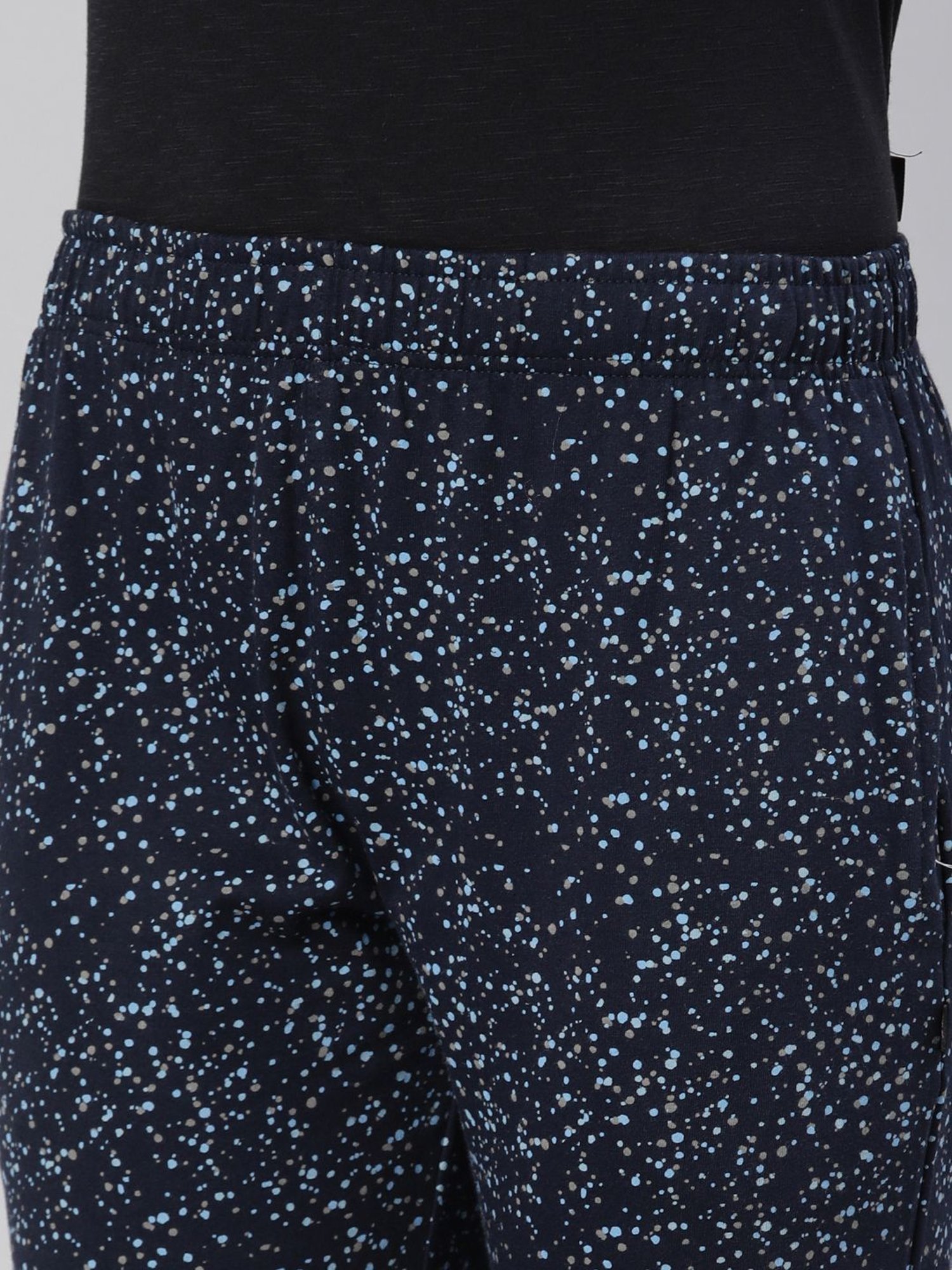 Dixcy Slimz Navy Cotton Printed Capris