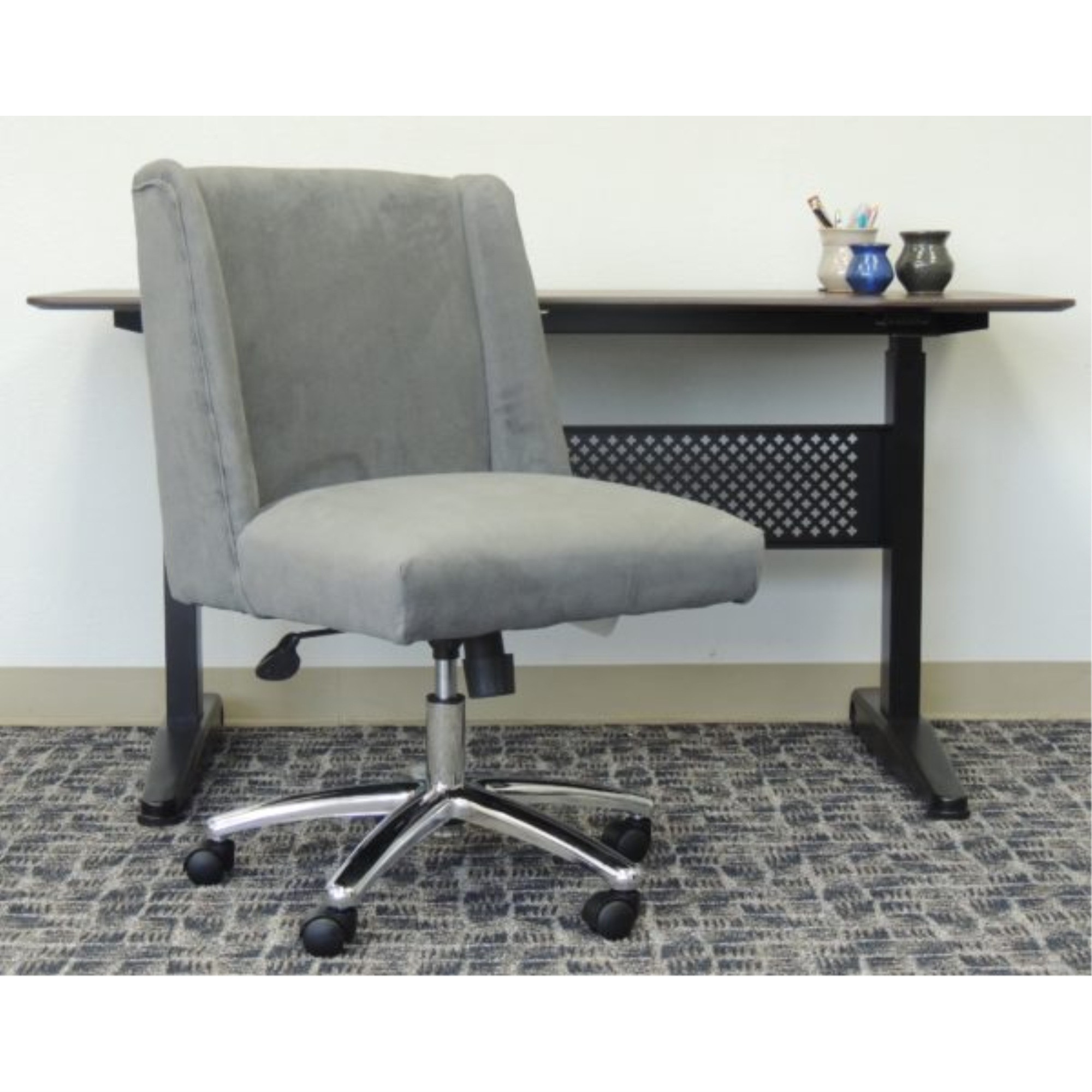 Norstar B586C-CV Decorative Task Chair - Mid Back, Charcoal